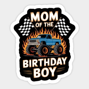 Mom of the Birthday Boy Monster Truck Birthday Novelty Sticker